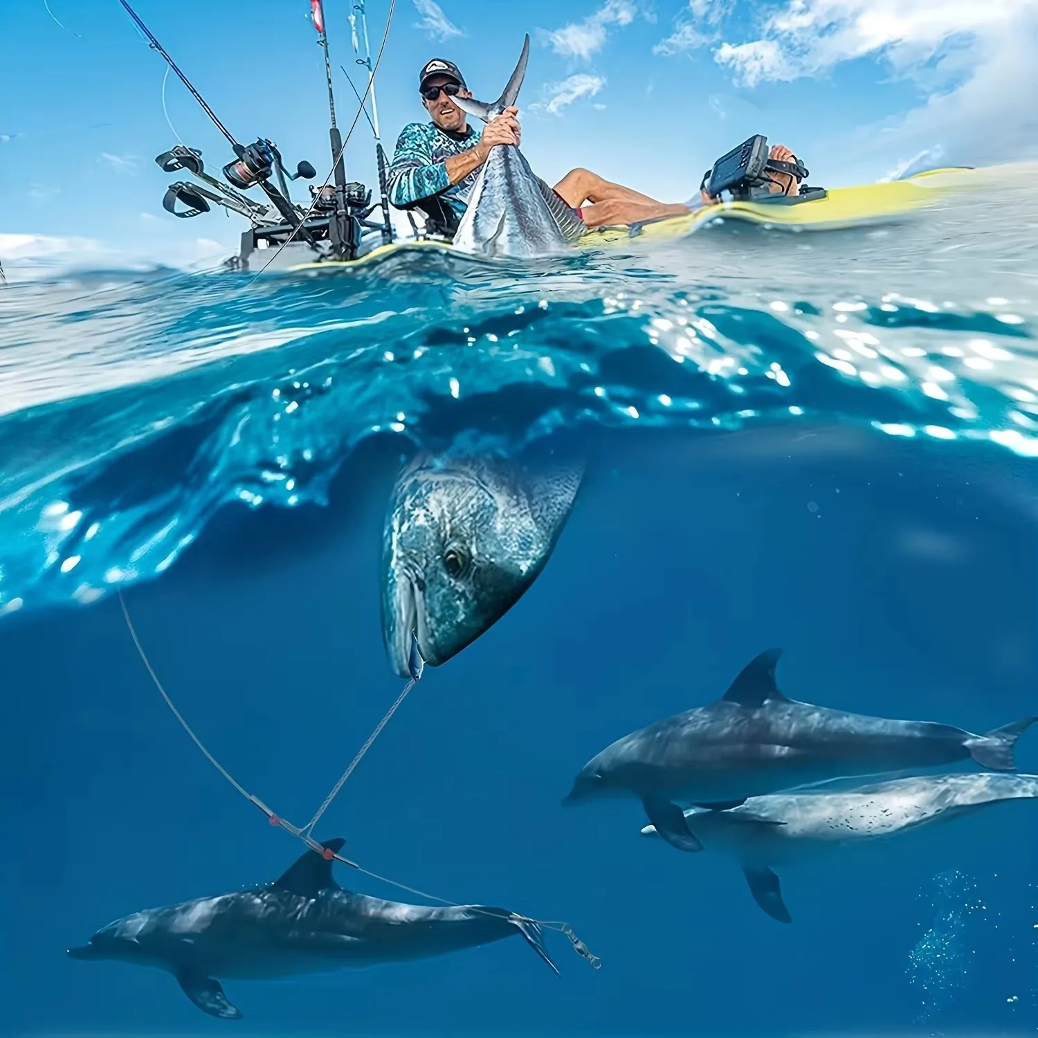 Líder acero inoxidable plataforma alta y baja con giratorios para pesca - imagen 3