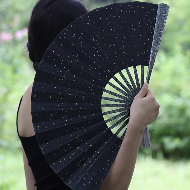 Xiangyun Spray Paint Ten Inch Stainless Steel Folding Fan Defense Kung Fu Fan Steel Bone Tactics Tai Chi Self Defense Tool