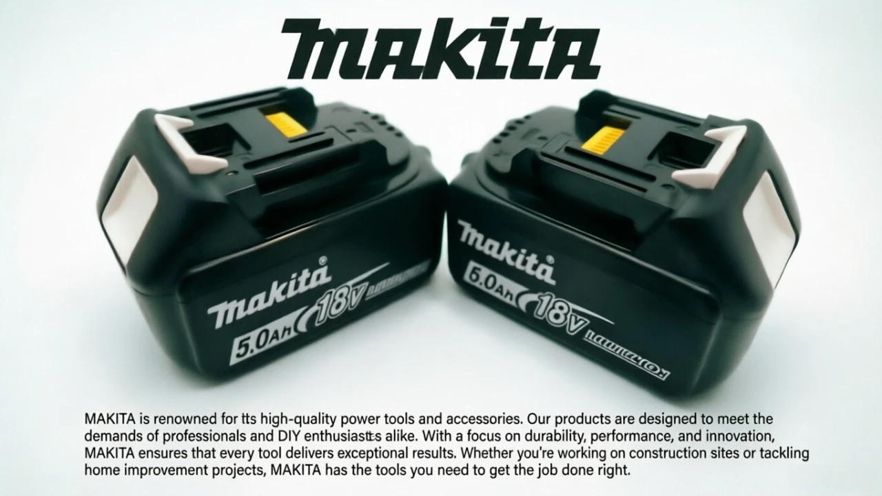 

Аккумулятор Makita 18V с высокой совместимостью работает безупречно с дрелью, шлифовальной машинкой, гаечным ключом, пилой и другим электроинструментом Makita 18V.