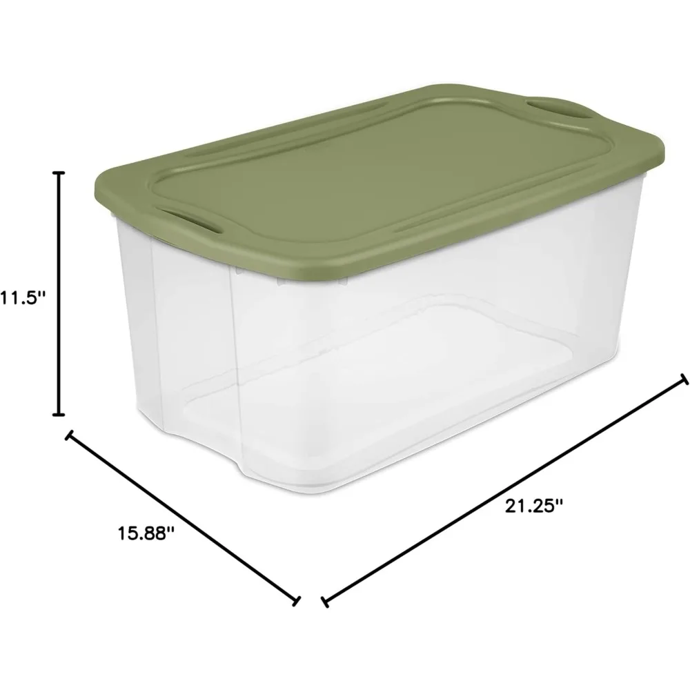 حاويات حمل بلاستيكية EZ، شفافة بتصميم المريمية، مجموعة من 6 قطع لتخزين الأطعمة وقابلية النقل