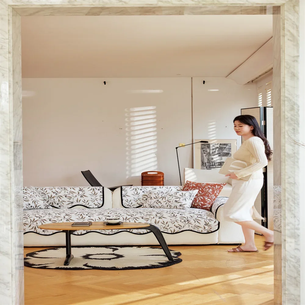 Sofa Cushion New Style Imitation Cotton and Linen All-season Anti-slip Cross-border Sofa Cover Full-cover Sofa Scarf