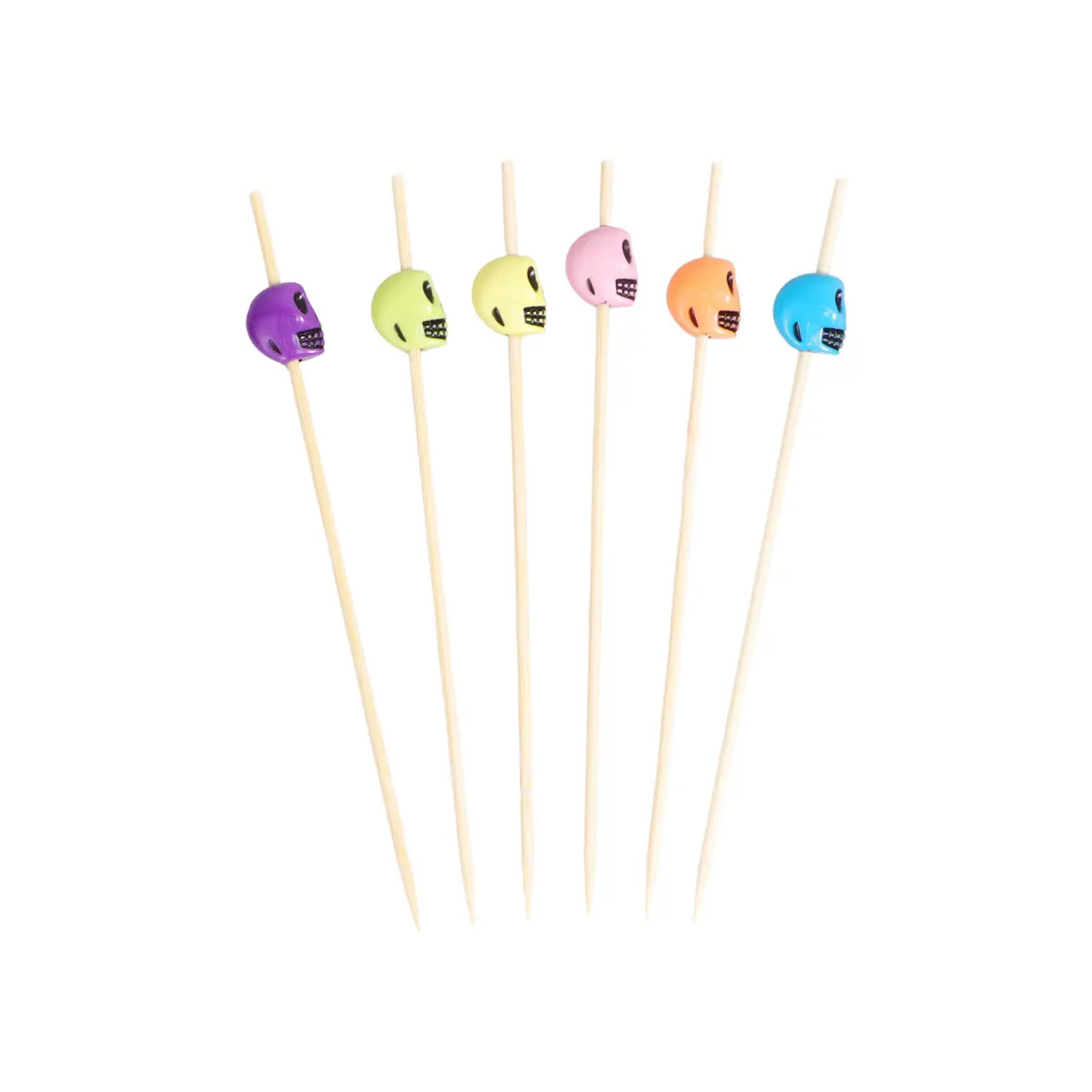 

100 Pcs Bamboo Fruit Sign Appetizer Picks Cocktail Fruits Food Toothpick Sticks