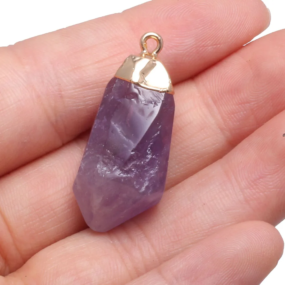 New Natural Stone Irregular Citrines Pendants Crystals Charms For DIY Jewelry Making Necklaces Bracelet