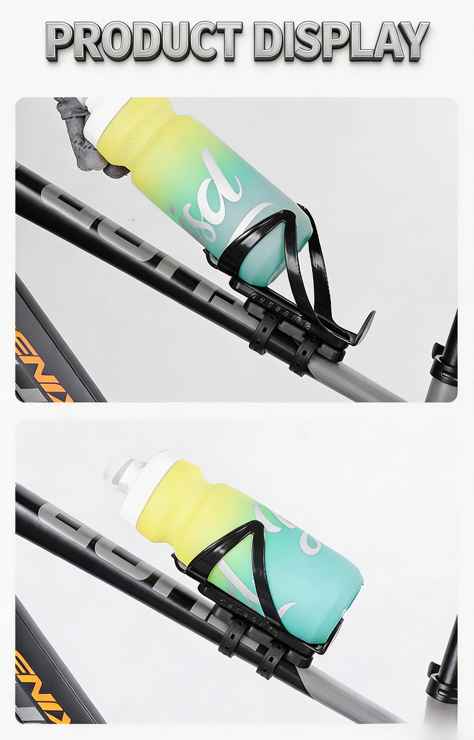 Bohrfreier Fahrrad-Flaschenhalter Universeller Fahrrad-Wasserflaschenhalter Lenkerhalterung für MTB Mountainbike Rennrad Fahrradzubehör – Detail 12