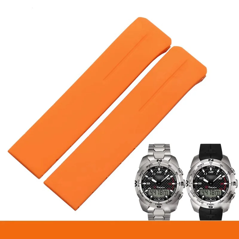 High Quality Rubber Silicone Watch Strap For Tissot 1853 Tengzhi T-Touch Original T013 Watchband T047T081T33 Men Bracelet 20mm