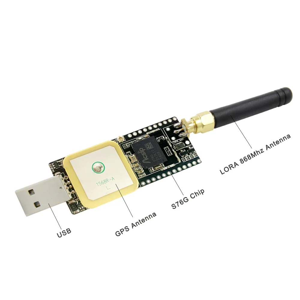 LILYGO & SoftRF T-Motion Smart Development Board S76G Lora Chip LoRa 868Mhz 915MHz 923MHz GPS Antenna USB Connector Development