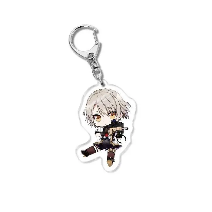 Girls Frontline M4a1 M16a1 Acrylic Keychain Lovely Bag Charms Pendant Fun Key Chain Cute Souvenir Creative Friend Kingring Gift view 3