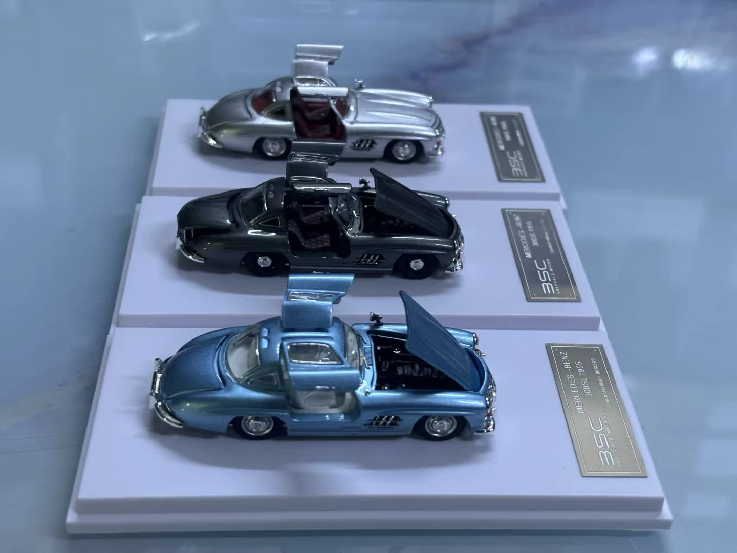 Spot BSC 1:64 Benz 300SL, Gull Wing Door, Alloy Full Open, Automodell