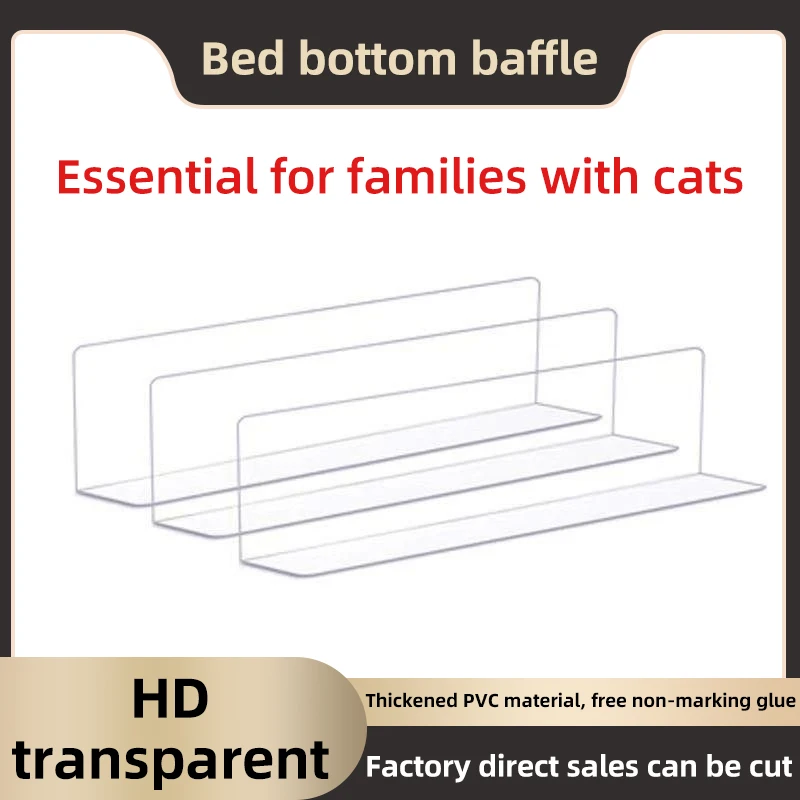 

Multifunction Underbed L-shaped Blocker For Pets And Toys Stop From Getting Under Couch Furniture Sofa Transparents Baffle Guard