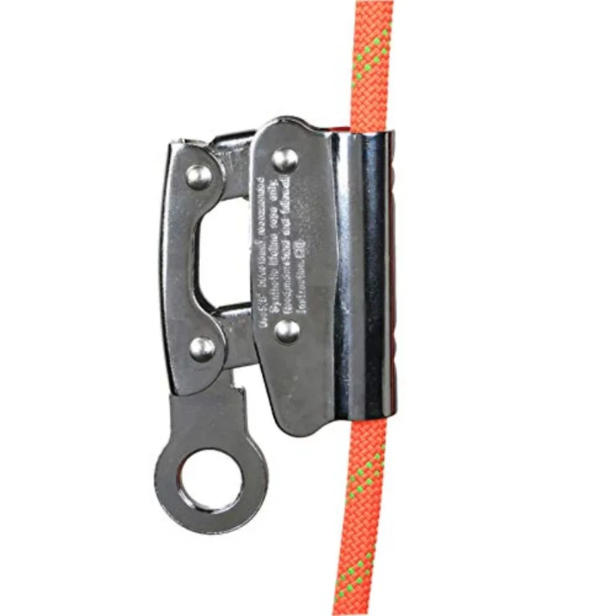 

01 Self-Locking Rope Grab, Self-Braking Stop Descender Clamp Climbing Anti Fall Protection Equipment Rope Grab Ascender Fall Pr