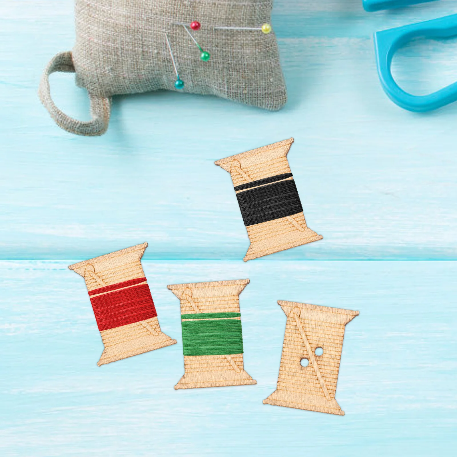 

50Pcs Large Wooden Yarn Bobbin Thread Bobbin Winder for Sewing Knitting Craft Projects DIY Weaving Tool Yarn Bobbins