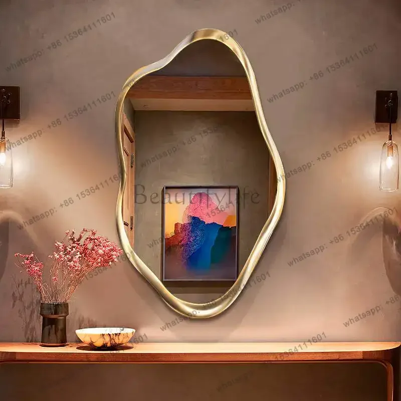 LD Twisted Wonderland Modern Mirror Irregular Girls Luxury Irregular  Funky Aesthetic Spiegel Wand Home Decorations
