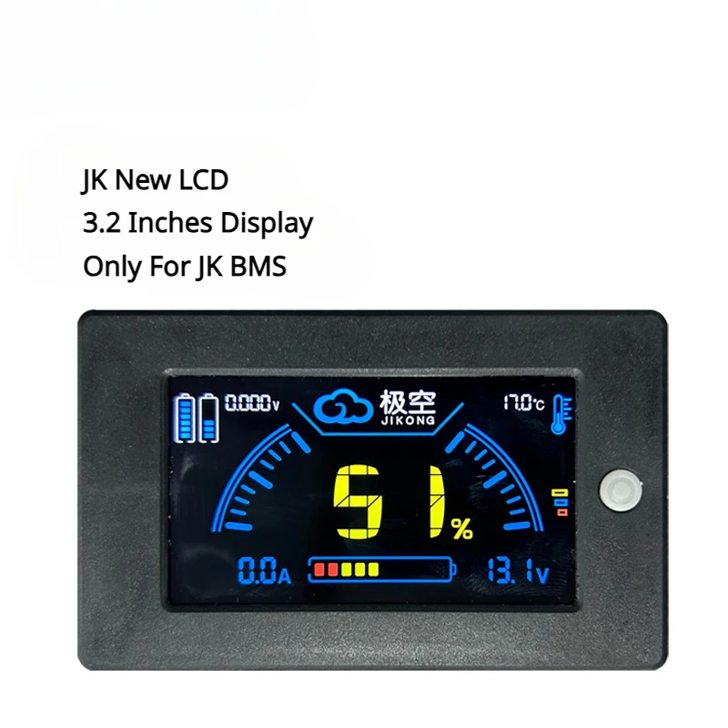 JK BMS New LCD 3.2 Inches Display Current Voltage Temperature SOC For JK Smart BMS JK LCD