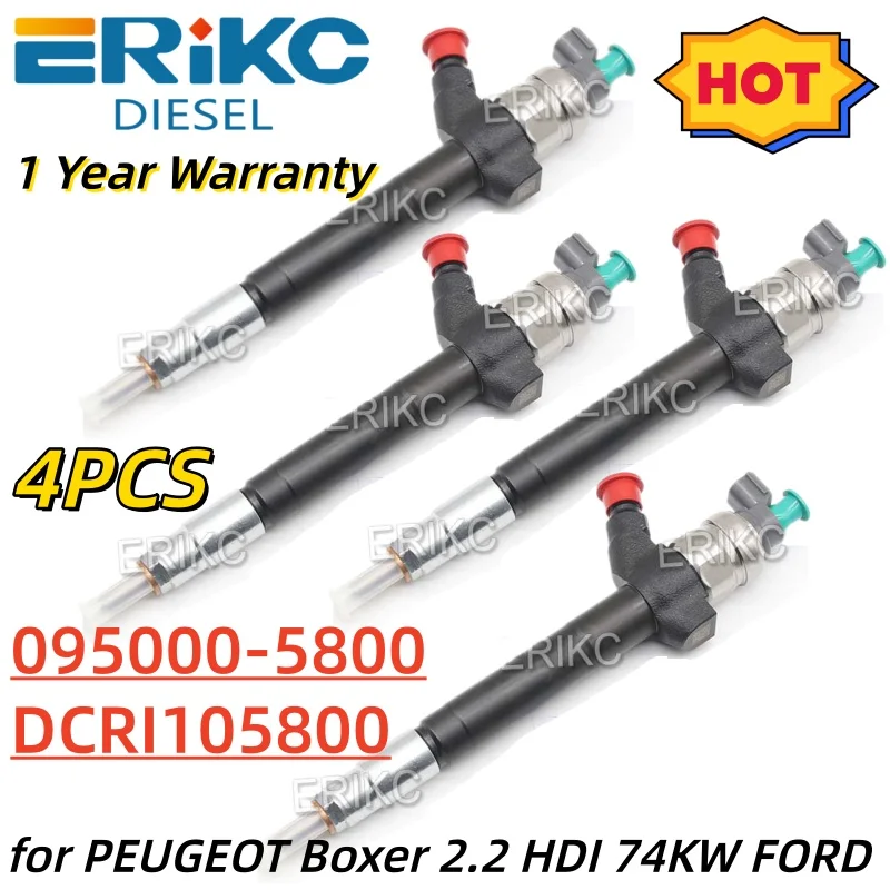 

4 шт. 6C1Q-9K546-AC 1980J7 095000-5800 095000-5801 DCRI105800 1378432 9659325580 для PEUGEOT Boxer 2.2 HDI 74KW FORD