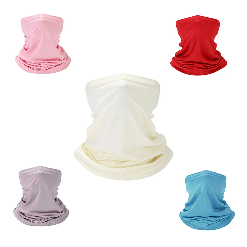 1 ชิ้นป้องกันฝุ่นสีทึบ HeadScarf เดินป่าขี่จักรยานตกปลา Face Shield Bandana Breathable คอ Gaiter สําหรับผู้ชายผู้หญิง