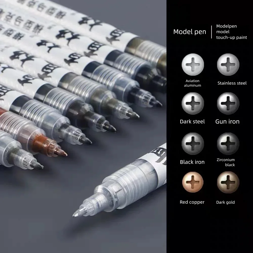 8 Colors Electroplated Color M - Plastic Model Paint recension och pris