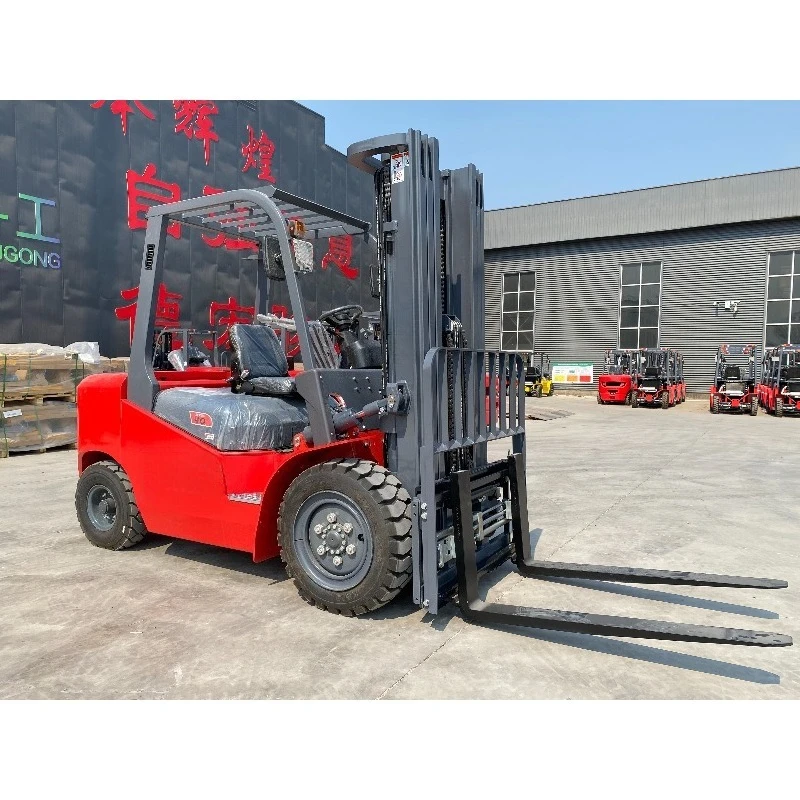 MOQ 4 Ton Forklift 4000kg Heavy Duty Forklift Truck EPA Certified Eur Hydraulic Side Shift Solid
