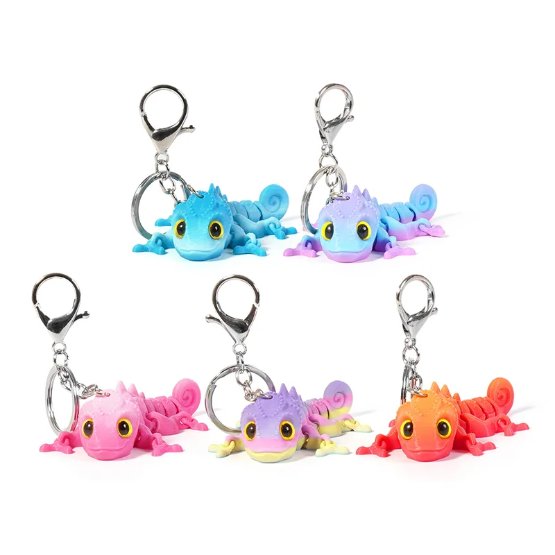 

Cartoon 3D Printed Dragon Keychain Movable Joints Creative Backpack Decoration Accessories Unique Figurine Pendant Gifts