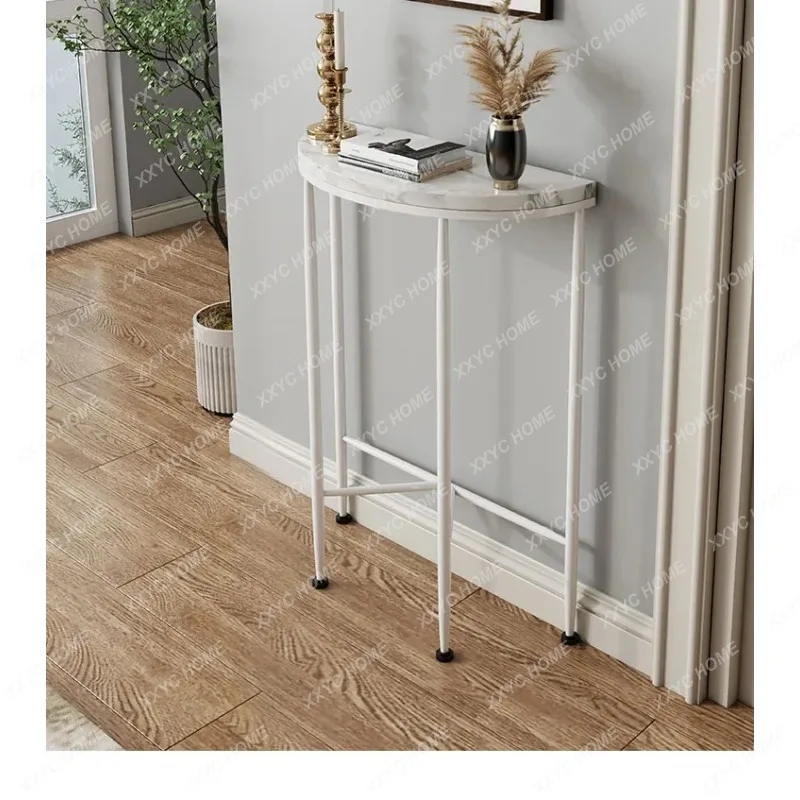 LStyle Entrance Table Aesthetic Design Hall Minimalist Corner Table Narrow Wooden Console Ingresso Furniture Living Room