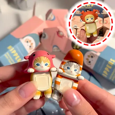 Nuovo Mofusand Blind Box Hippers Mini Figura Squalo Gatto Action Figure Giocattoli per i fan Regalo di Natale per bambini