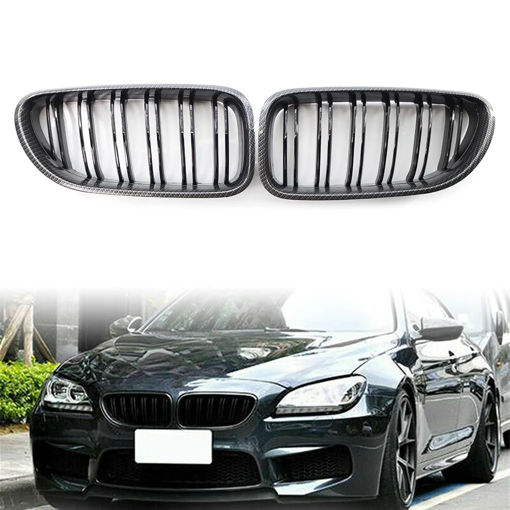 6-Series Carbon Fiber ABS Car Front Kidney Grille Replacement Grill For BMW M6 F06 F12 F13 6Series 2012 2013 2014 2015 2016 2017