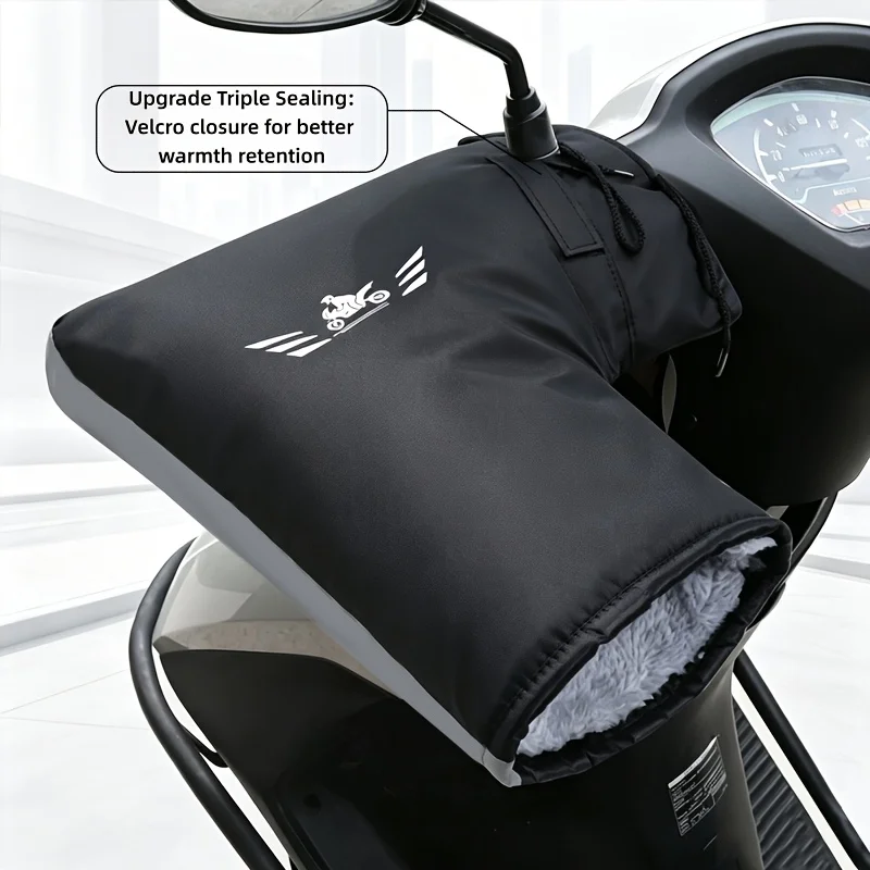 Latest StyleExtra-Large&Thickened Triple-Seal Motorcycle and Bicycle Handlebar Covers-Better Thermal Insulation,Comfortable Grip