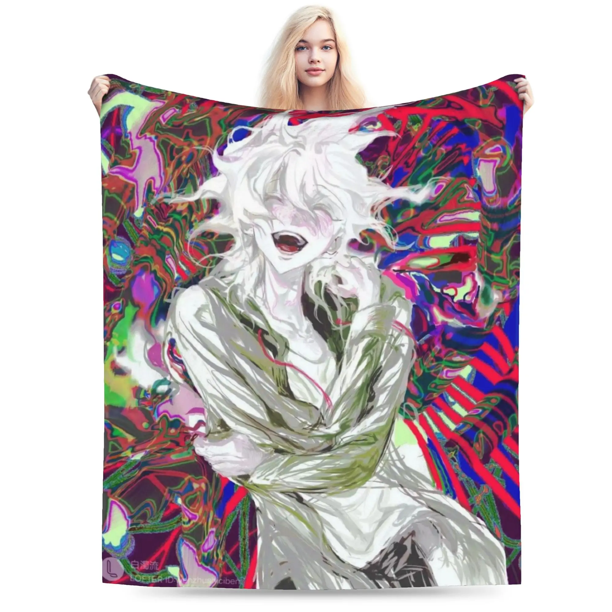 Nagito Komaeda The Ultimate Blanket Ultra-Soft Velvet Healing Present  Throw Blanket Plush Thin Quilt