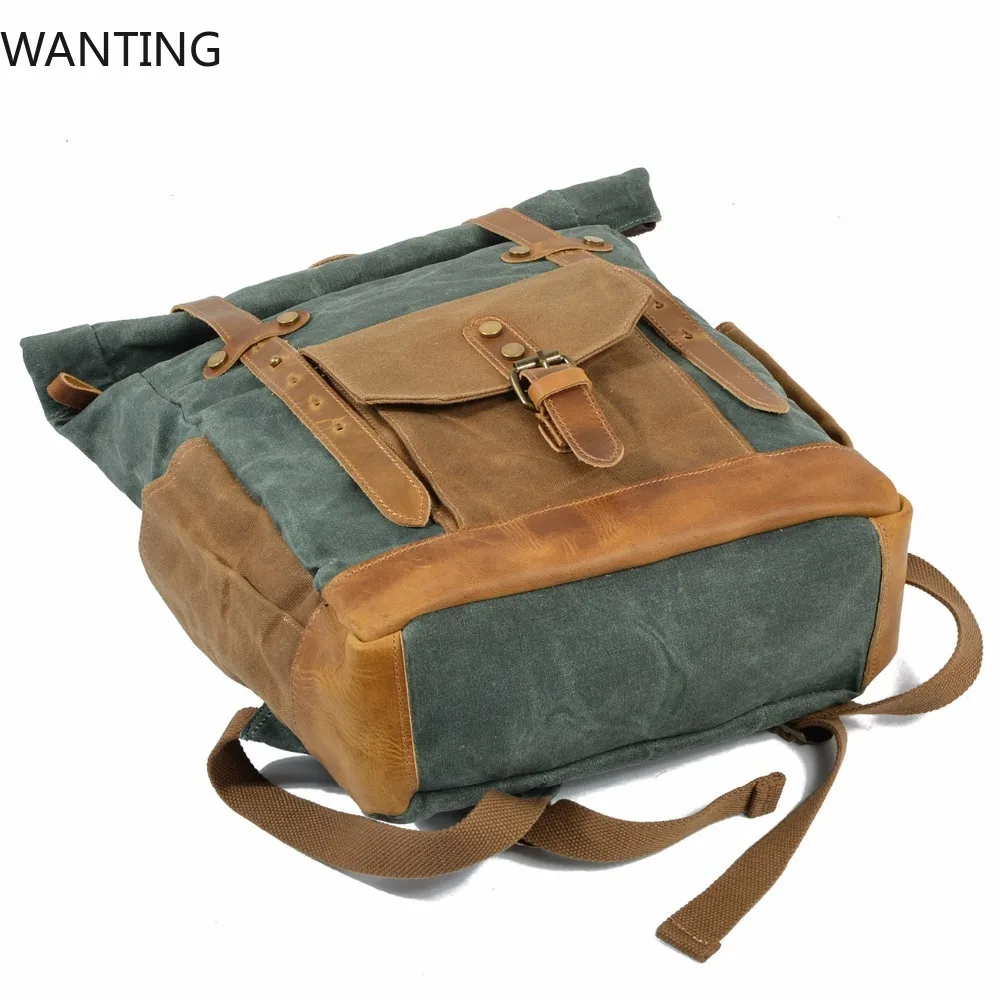 جديد مشمع حقيبة من القماش للرجال حقيبة مدرسية كمبيوتر محمول حقيبة ظهر كلاسيكية المرأة حقيبة الظهر الذكور على ظهره Mochila الأنثوية 2020 #6