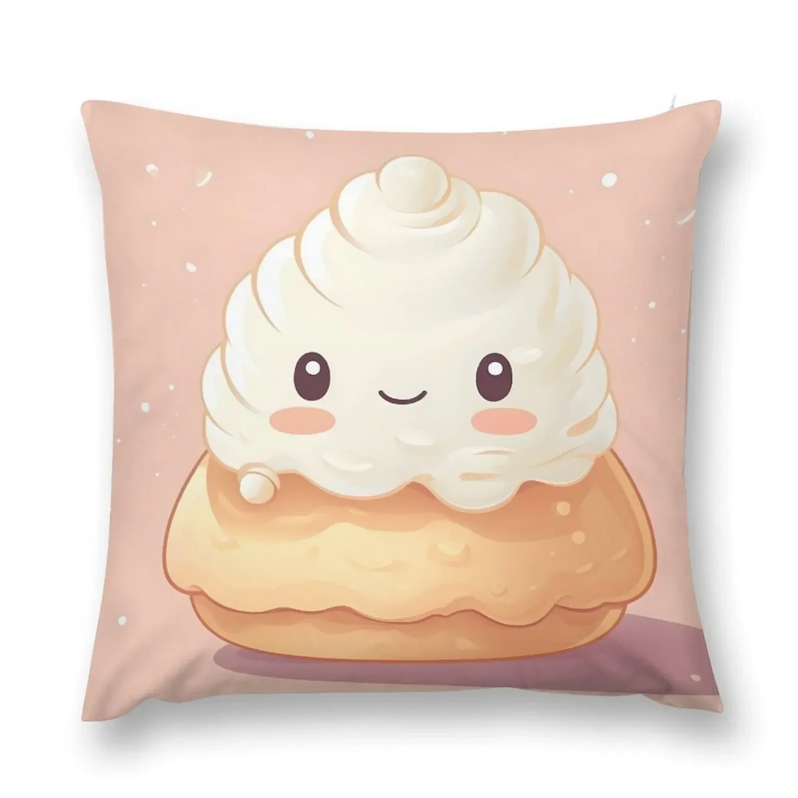 

CUTE CREAM PUFF Throw Pillow ornamental pillows Couch Pillows Christmas Pillows pillow