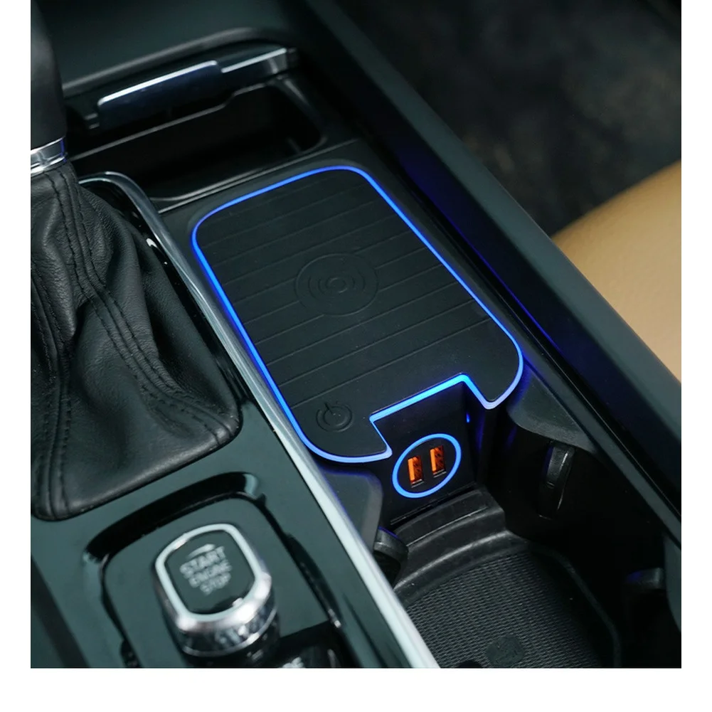 15W Fast Wireless Charger For Volvo for xc60 for xc90 for s90 for v90 for v60 for s60 2018-2024 Car Phone Charging Pad Non Slip