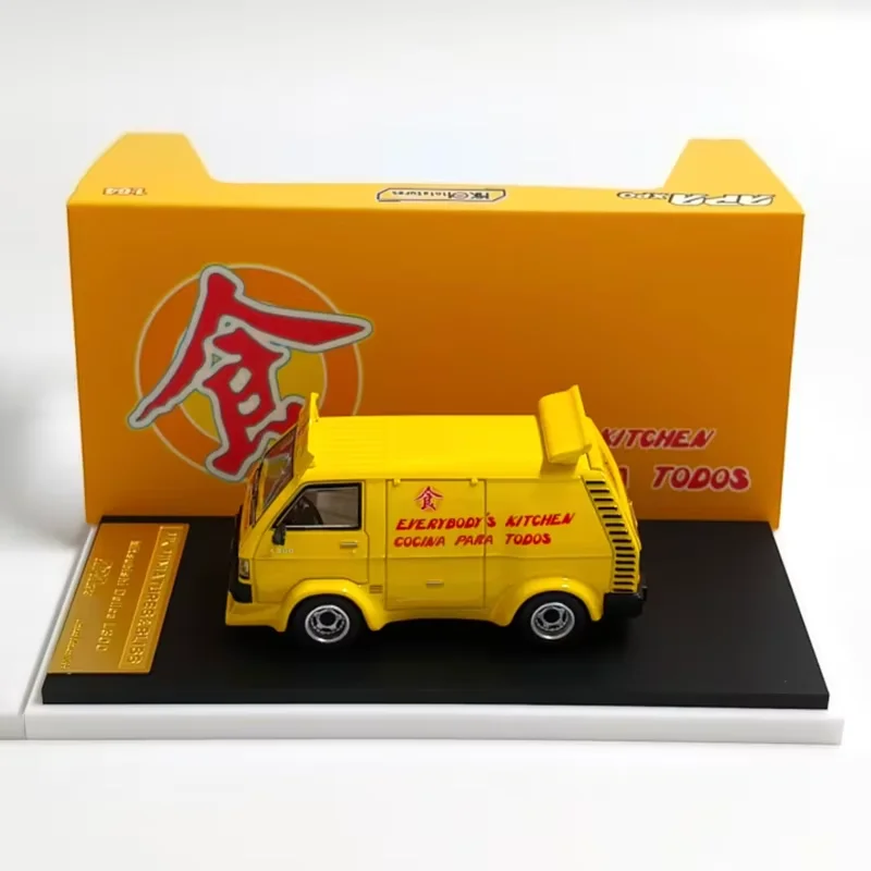 MK modèle 1:64 Delica camion de nourriture avec poupées-2025 Foshan exposition alliage voiture modèle Collection affichage ornement jouet cadeau