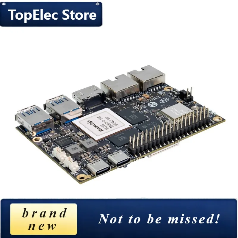 TopElec BPI-M7 RockChip RK3588 PI-co ITX Development Board ArmSom Sige7 GPU 5 Channel 4K UI,Two 2.5G Ethernet Support WiFi 6