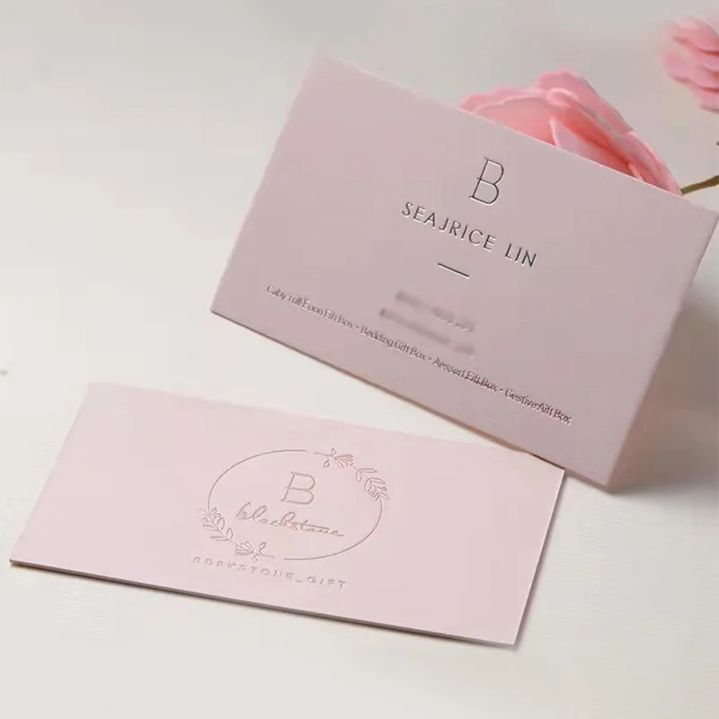 Customized. Hot Stamping Powder Card Business Card Cotton Paper Hot Stamping Business Card Custom Made Embossed Wearable Nail Ca