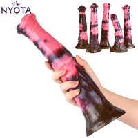 NYOTA Huge Horse Dildo Slicone Anal Plug Multi Color Penis With Suction Cup Female Masturbator Fetish Adult Sex Toys Sexy Shop