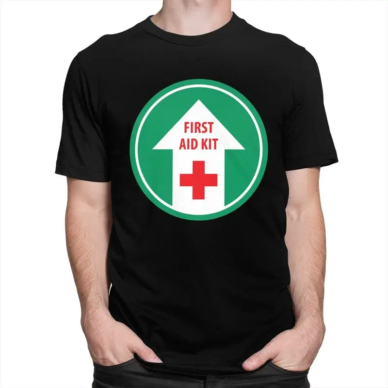 Custom First Aid Emergency Medicine T Shirts for Men 100% Cotton Tee Tops Doctor Nurse Tshirt Short Sleeve Fashion T-shirt