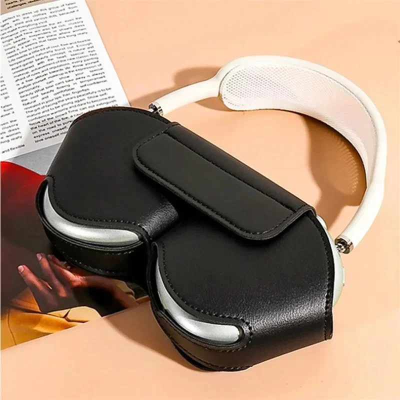 Leather Soft Case For Airpods Max Headphone Protective Cover Headset Shockproof Anti-drop PU Cover For Airpods Max Anti-scratch