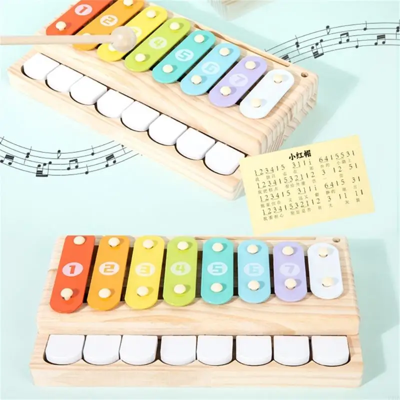 Safe Xylophone Musical Toy For Toddler Fine Motor Skill Exercise Travel Toy P31B