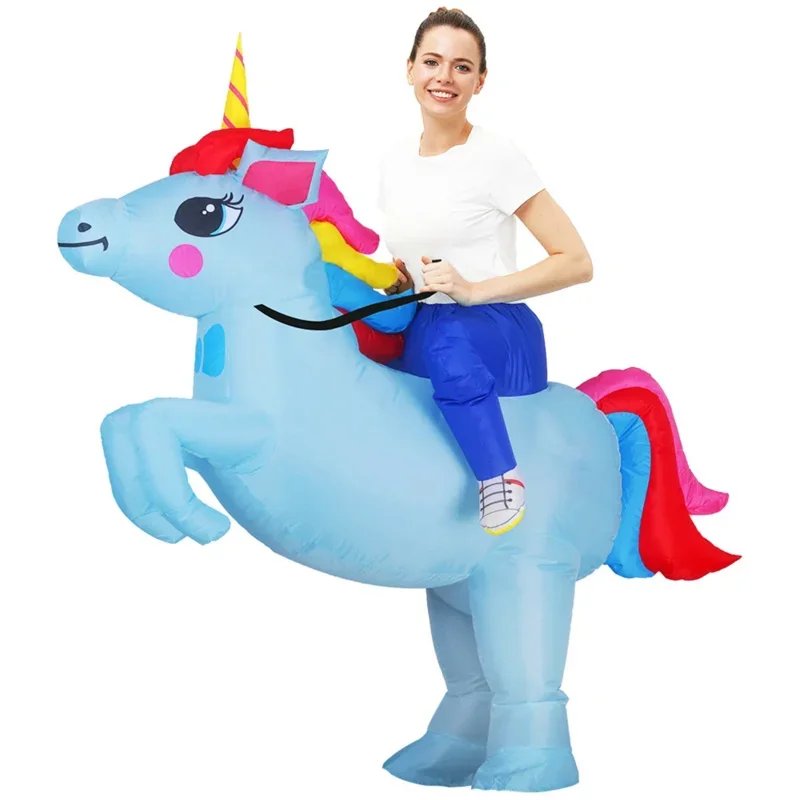 Adult Dinosaur Inflatable Costumes Unicorn Dress Animal Suits Halloween Carnival Funny Party Anime Cosplay Costume for Man Woman