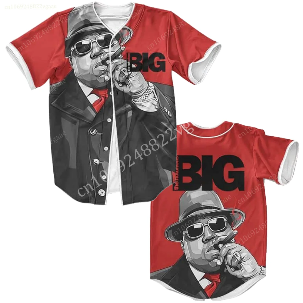 2024 Rapper BIGGIE SMALLS Baseball Jersey For Men Boys Children KIDS Training Uniform Button Up Shirt Vintage Hip Hop TUPAC ﻿