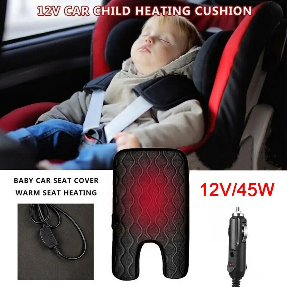 12V Winter Auto Seat Heating Cushion 45W Car Interior Children's Rear Seat Electric Heating 50℃ Warm Constant Temperature Pad