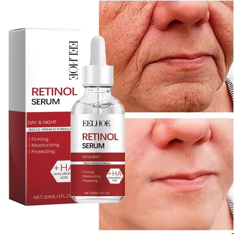 

Retinol Wrinkle Remover Face Serum Instant Firming Lifting Anti-Aging Liquid Fade Fine Lines Whitening Korean Skin Care Products