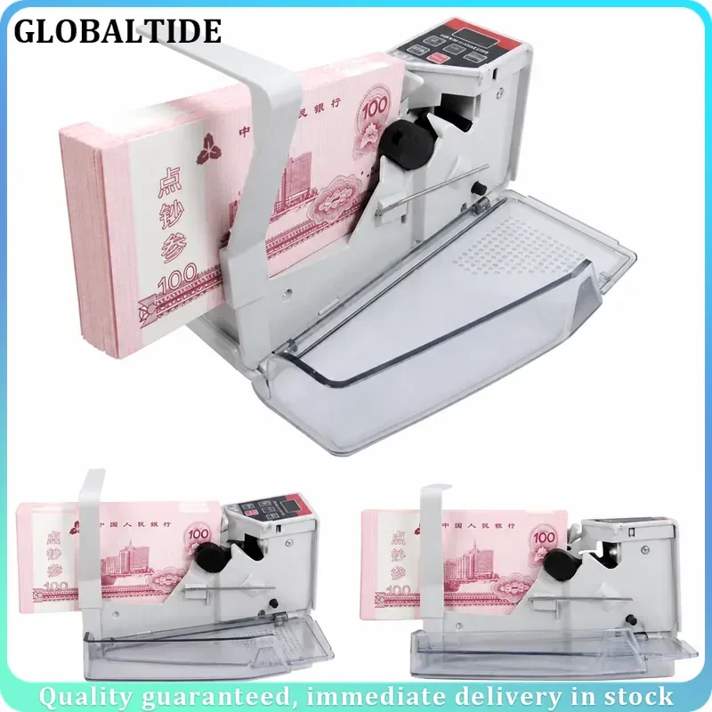 Portable Bill Counter Machine Battery Powered Cash Banknote Paper Money Counting Equipment V40 Handy Device for Bank Office
