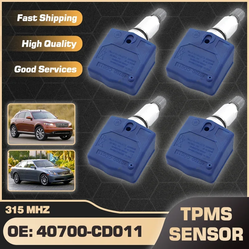 

Car Tire Pressure Sensor TPMS For Infiniti FX35 FX45 G35 2003 2004 2005 2006 2007 40700-CD011 40700-CD001 40700-1AA0B 315 MHz