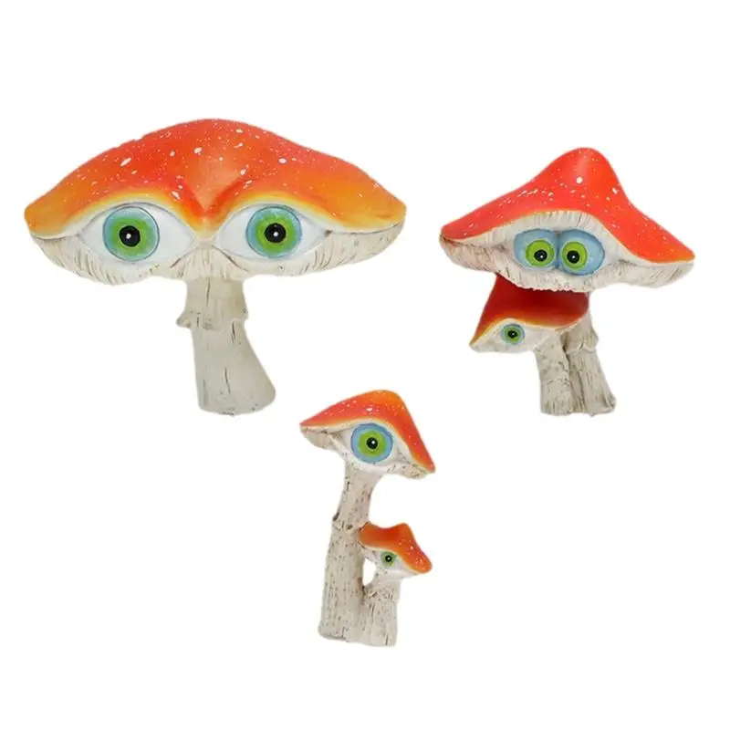 

3 шт., искусственные мини-фигурки грибов