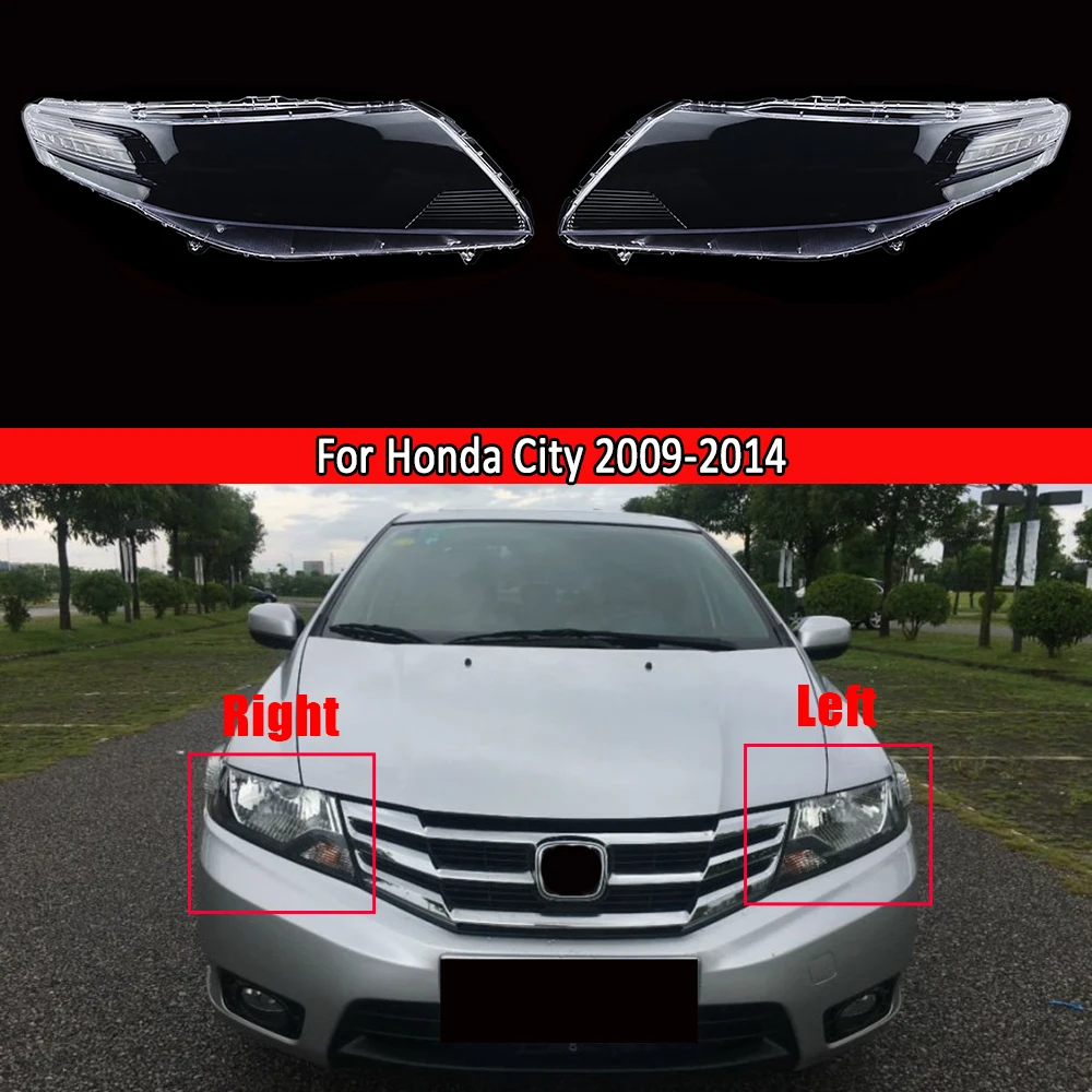 

Car Front Headlamp Head Lamp Light Lampshade Lampcover Auto Glass Lens Case Shell Headlight Cover For Honda City 2008~2014