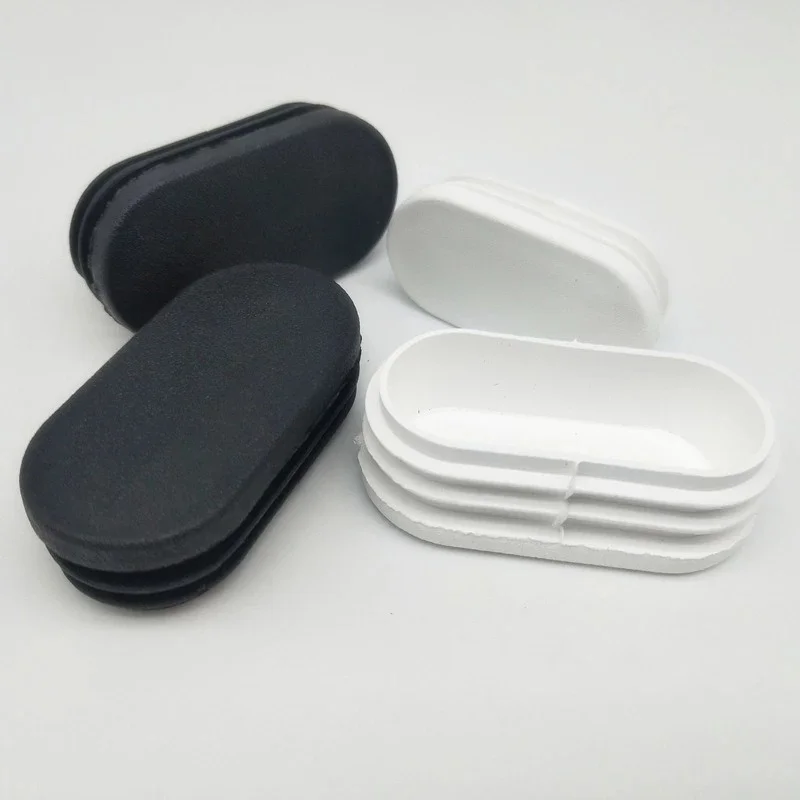 10pcs Oval Plastic Blanking End Cap Tube Pipe Inserts Plug Bung Non-slip table chair leg cover Socks furniture Leveling Feet