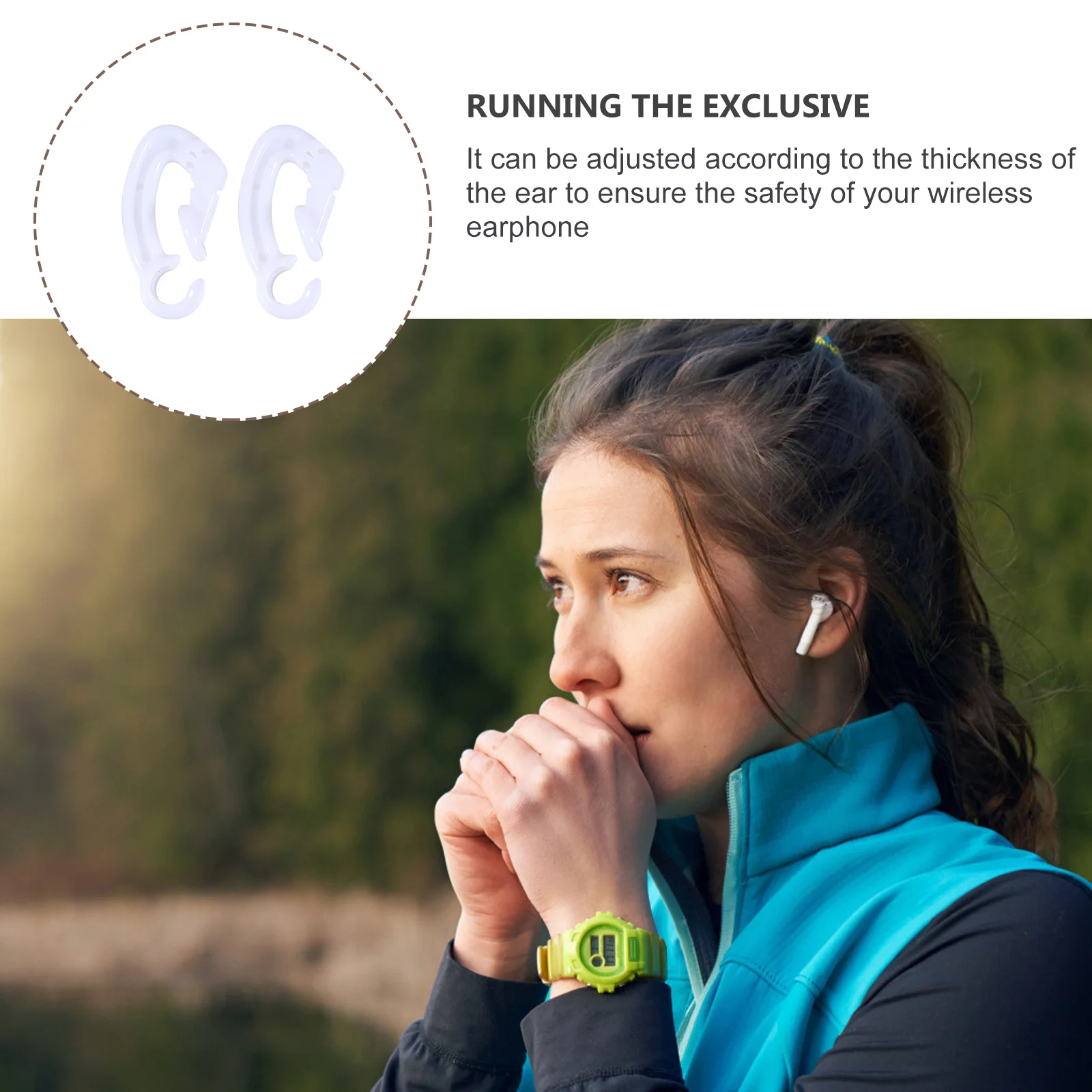 

2pcs Anti-Lost Earphone Clips Adjustable For Wireless Earbuds Running Cycling Outdoor Sports Use Anti-Slip Earbud Holders