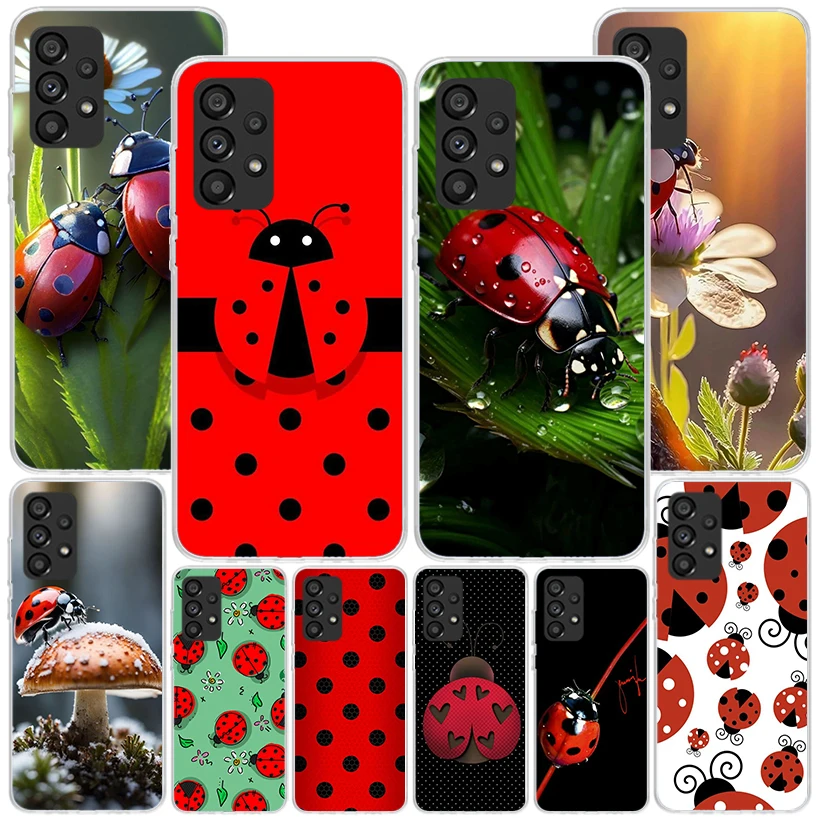 Insect Seven-Star ladybug Phnoe Case for Samsung Galaxy A15 A55 A35 A25 A14 A54 A34 A24 A13 A53 A33 A23 A52 A12 A32 A22 A04S A03