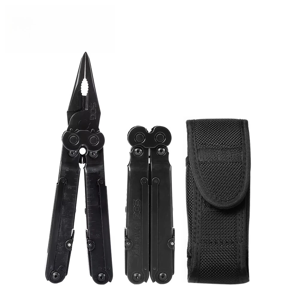 PowerLock Survival Multifunction Tool with V-Cutter 420 Stainless Steel EDC Multi-tool for Home & Outdoor Repair(B63N-CP)