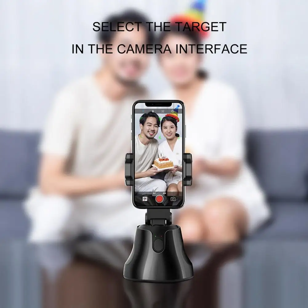 Phone Stand 360 Degrees Rotating Object Tracking Smart Cell Phone Holder for Photo Shooting